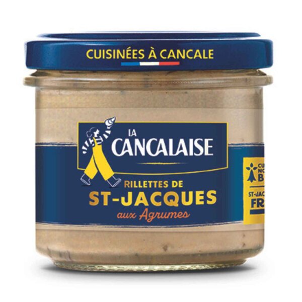 La Cancalaise Jakobsmuschel-Rillettes mit Zitrus – edler Meeresaufstrich aus Cancale in der Bretagne, erhältlich bei Oberland Auster.