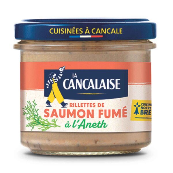 La Cancalaise Räucherlachs-Rillettes mit Dill – aromatischer Fischaufstrich aus Cancale, online kaufen bei Oberland Auster.