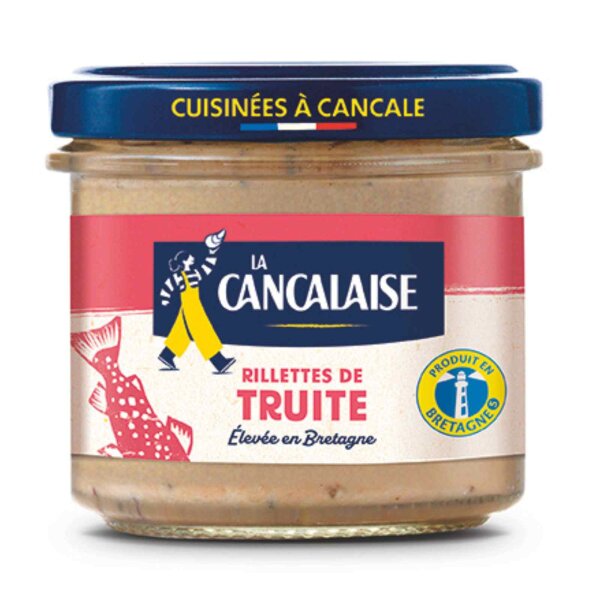 La Cancalaise Rillettes mit Meeresforelle – fein gewürzter Fischaufstrich aus Cancale in der Bretagne, erhältlich im Feinkost-Shop Oberland Auster.