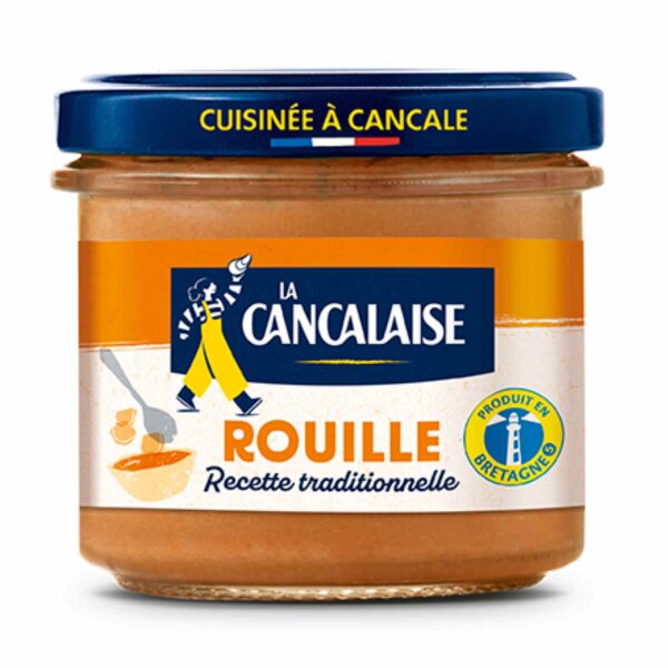 La Cancalaise Rouille – traditionelle französische Sauce aus Cancale im Glas, bretonische Delikatesse für Bouillabaisse und Meeresfrüchte, erhältlich bei Oberland Auster.